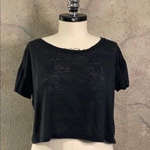 Sheer black crop top